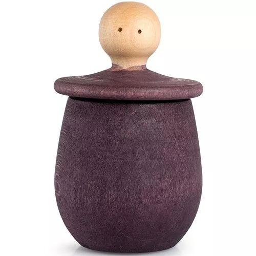 Grapat Houten Poppetje In Bakje - Violet 8 Grapat Houten Poppetje In Bakje - Violet - Afbeelding 6