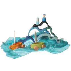 Grimm's Vloot Strand Zeilboten - 4st -Kinderspeelgoed grimm s 4 houten landjachten 09316 ilovespeelgoed 3