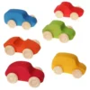 Grimm's Wagenpark Kleur - 6st -Kinderspeelgoed grimm s 6 houten auto s kleur 09310
