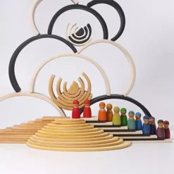 Grimm's Regenboog Stapeltoren Monochroom - 12 Bogen 36 Cm -Kinderspeelgoed grimm s regenboog stapeltoren monochroom 12 bogen 36 cm 3