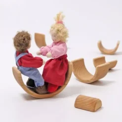 Grimm's Regenboog Stapeltoren Naturel - 6 Bogen 10,5 Cm -Kinderspeelgoed grimm s regenboog stapeltoren naturel 6 bogen 10 5 cm 2 1