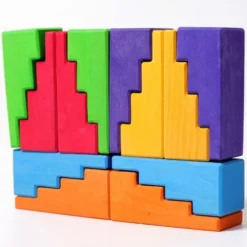 Grimm's Stapelblokken Trap - 12st - Regenboog 9 Grimm's Stapelblokken Trap - 12st - Regenboog -Kinderspeelgoed grimm s stapelblokken trap 12st regenboog 2