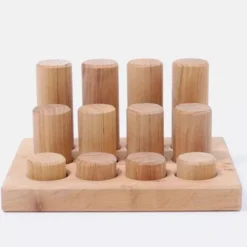 Grimm's Stapelrollers 12st - Naturel 9 Grimm's Stapelrollers 12st - Naturel -Kinderspeelgoed grimm s stapelrollen 12st naturel 1 1