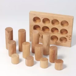 Grimm's Stapelrollers 12st - Naturel 11 Grimm's Stapelrollers 12st - Naturel -Kinderspeelgoed grimm s stapelrollen 12st naturel 3 1