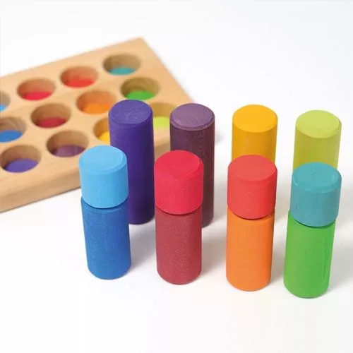 Grimm's Stapelrollers 12st - Regenboog 4 Grimm's Stapelrollers 12st - Regenboog - Afbeelding 2