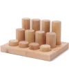 Grimm's Stapelrollers 12st - Naturel -Kinderspeelgoed grimm s stapelrollers 12st naturel