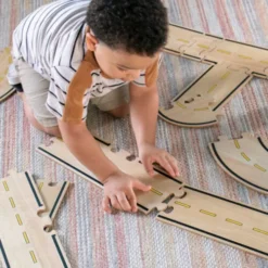 Guidecraft Dubbelzijdige Autoweg - 42st -Kinderspeelgoed guidecraft dubbelzijdige autoweg 42st 10