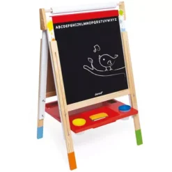 Janod Dubbelzijdig Schoolbord Splash Met Verstelbare Poten -Kinderspeelgoed janod dubbelzijdig schoolbord splash met verstelbare poten2
