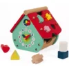 Janod Houten Vormendoos Klokhuis 1 Janod Houten Vormendoos Klokhuis -Kinderspeelgoed janod houten vormdoos klokhuis 5