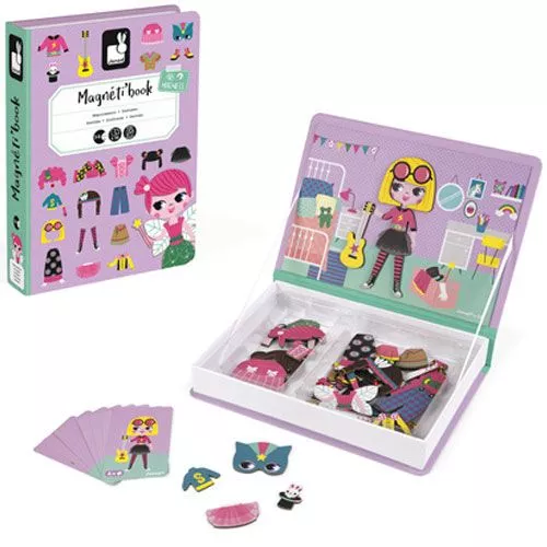 Janod Magneetboek Verkleedfeest Meisjes - 46st 3 Janod Magneetboek Verkleedfeest Meisjes - 46st