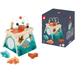 Janod Looping En Puzzeltafel - Dino -Kinderspeelgoed janod looping en puzzeltafel dino2