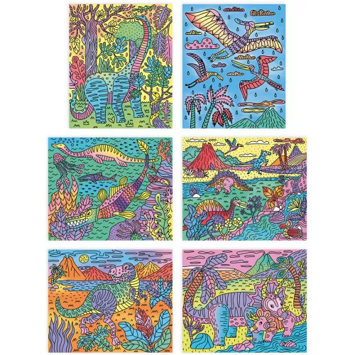 Janod Magische Schilderijen Dinosaurussen 4 Janod Magische Schilderijen Dinosaurussen - Afbeelding 2