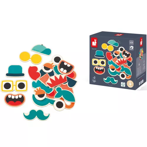 Janod Magneten Mix&match Potretten - 24st 4 Janod Magneten Mix&match Potretten - 24st - Afbeelding 2