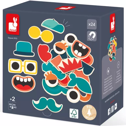 Janod Magneten Mix&match Potretten - 24st 7 Janod Magneten Mix&match Potretten - 24st - Afbeelding 5