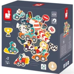 Janod Magneten Voertuigen - 24st 9 Janod Magneten Voertuigen - 24st -Kinderspeelgoed janod magneten voertuigen 24st 2