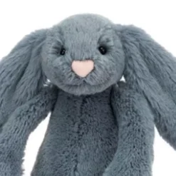 Jellycat Knuffelkonijn Dusky Blue Bunny - 9x18 Cm -Kinderspeelgoed jellycat knuffel konijn bashful bunny dusk blue s 18cm1