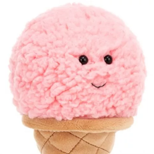 Jellycat Knuffelijsje Strawberry - 18 Cm 4 Jellycat Knuffelijsje Strawberry - 18 Cm - Afbeelding 2