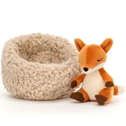 Jellycat Knuffelvos Hibernating Fox - 7 Cm