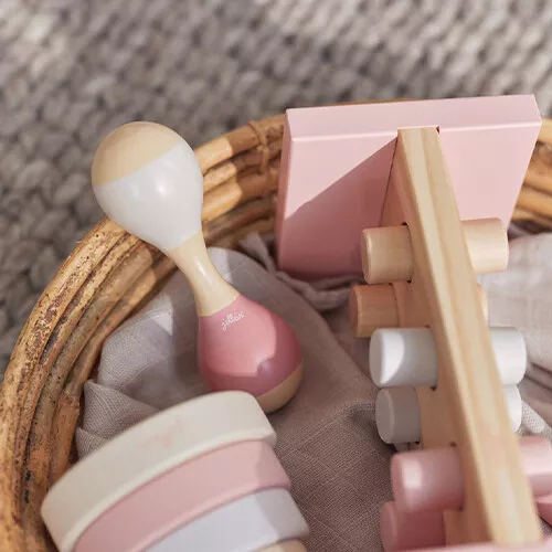 Jollein Rammelaar Maracas - Pink 4 Jollein Rammelaar Maracas - Pink - Afbeelding 2