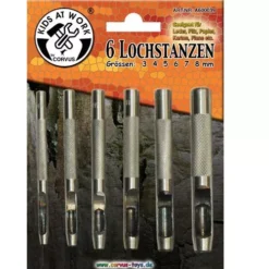 Kids At Work Metalen Gatenstans Set (6st) -Kinderspeelgoed kids at work houten gatenstans set 3