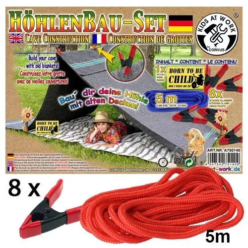 Kids At Work Tentklemmen En Touw - Klein 3 Kids At Work Tentklemmen En Touw - Klein