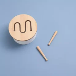 Kids Concept Mini Trommel - White -Kinderspeelgoed kids concept mini trommel wit 3 2