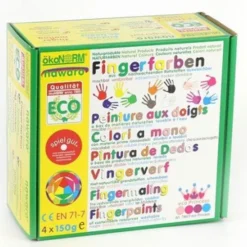 ökonorm Vingerverf 4 Kleuren - Set M Ecoprinses -Kinderspeelgoed konorm vingerverf 4 kleuren set m ecoprinses