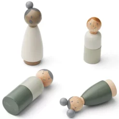 Liewood Poppenhuispoppen Lotta - Hunter Green Mix -Kinderspeelgoed liewood poppenhuispoppen lotta hunter green mix 2
