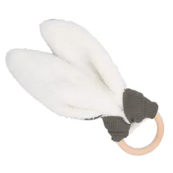 Little Indians Bijtring Konijn - Dusty Olive -Kinderspeelgoed little indians bijtring konijn dusty olive 1