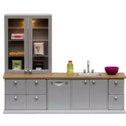 Lundby Poppenhuis Keuken Met Lichtjes - Grijs