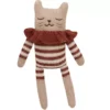 Main Sauvage Knuffelpoes Sienna Striped Romper - 22 Cm -Kinderspeelgoed main sauvage knuffelpoes sienna striped romper 22 cm