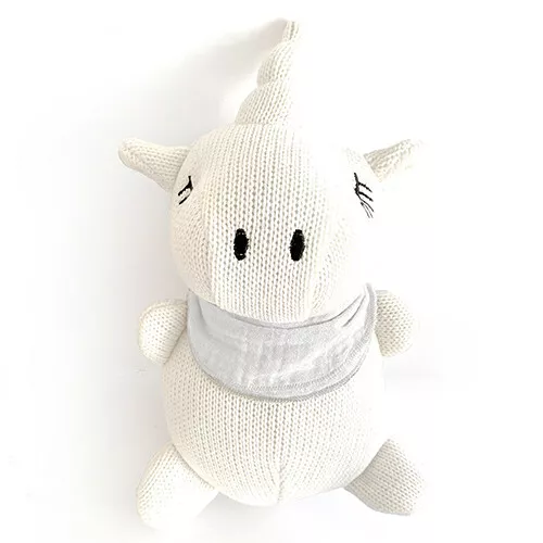 Mrs Ertha Hydrofieldoek En Knuffelrammelaar Eenhoorn - Pearl - Afbeelding 2