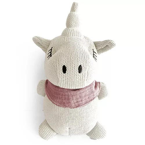 Mrs Ertha Knuffeleenhoorn En Rammelaar - Clay Pink - 23 Cm