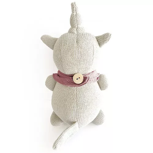 Mrs Ertha Knuffeleenhoorn En Rammelaar - Clay Pink - 23 Cm - Afbeelding 3