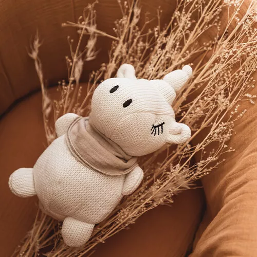 Mrs Ertha Knuffeleenhoorn En Rammelaar - Ivory - 23 Cm - Afbeelding 3