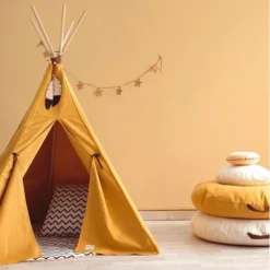 Nobodinoz Tipi Wigwam Nevada - Farniente Yellow 14 Nobodinoz Tipi Wigwam Nevada - Farniente Yellow -Kinderspeelgoed nobodinoz tipi wigwam nevada pure line farniente yellow4