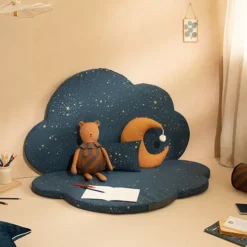 Nobodinoz Knuffelbeer Majestic - Blue - 53 Cm -Kinderspeelgoed nobodinoz knuffelbeer majestic blue 2