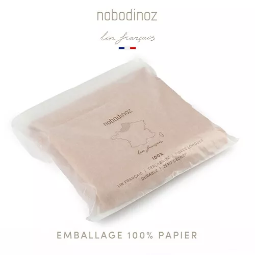 Nobodinoz Knuffeldoek Lin Français - Butterfly - Sand - Afbeelding 9