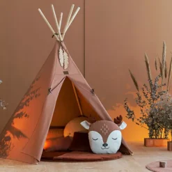 Nobodinoz Tipi Wigwam Nevada - Sienna Brown -Kinderspeelgoed nobodinoz tipi wigwam nevada sienna brown 1