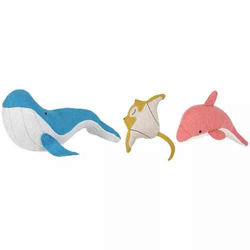Olli Ella Knuffeldieren Holdie Ocean Animals - 3st 3 Olli Ella Knuffeldieren Holdie Ocean Animals - 3st