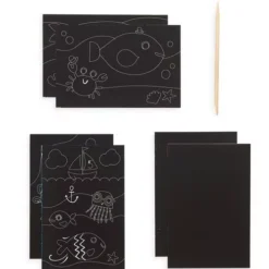 Ooly Kraskaarten Vriendelijke Vissen -Kinderspeelgoed ooly kraskaarten vriendelijke vissen 6st 1