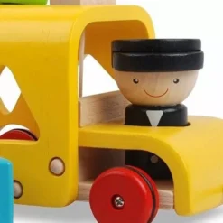 Plan Toys Vormenstoof En Trekfiguur Schoolbus -Kinderspeelgoed plan toys sorteer en trekfiguur schoolbus ilovespeelgoed1