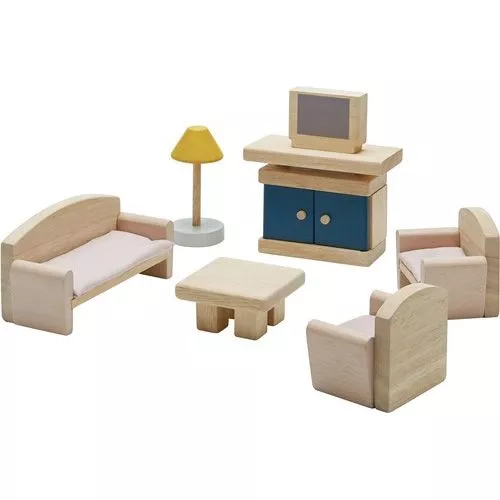 Plan Toys Poppenhuis Woonkamer - Orchard 3 Plan Toys Poppenhuis Woonkamer - Orchard