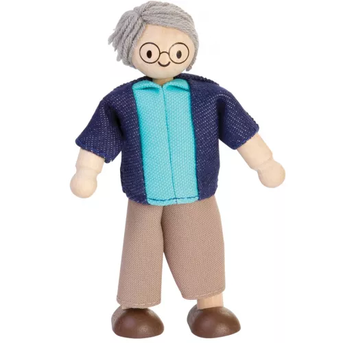 Plan Toys Poppenhuispop Grootvader - 13 Cm 3 Plan Toys Poppenhuispop Grootvader - 13 Cm
