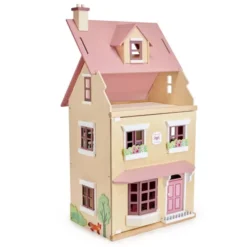 Tender Leaf Toys Poppenhuis Foxtail Villa Roze - Gemeubileerd -Kinderspeelgoed poppenhuis villa foxtail4