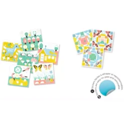 Poppik Stickerpuzzel Kaarten Bos - 6st -Kinderspeelgoed poppik stickerpuzzel bos 6st 2