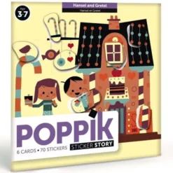 Poppik Stickerpuzzel Kaarten Hans En Grietje - 6st