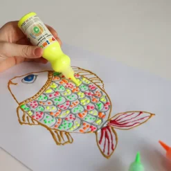 Primo Plakkaatverf In Spuitflesje - Fluorgeel -Kinderspeelgoed primo plakkaatverf in spuitflesje fluorgeel 5