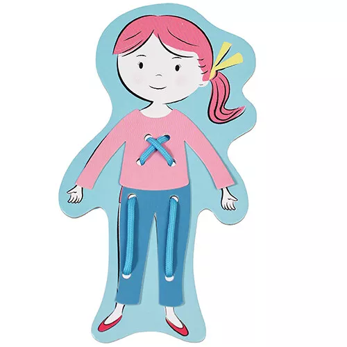 Rex London Rijgkaarten Aankleedpop 5 Rex London Rijgkaarten Aankleedpop - Afbeelding 3