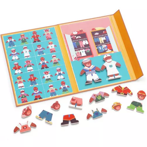 Scratch Europe Magneetboek Edulogic - Aankleedbeer 4 Scratch Europe Magneetboek Edulogic - Aankleedbeer - Afbeelding 2